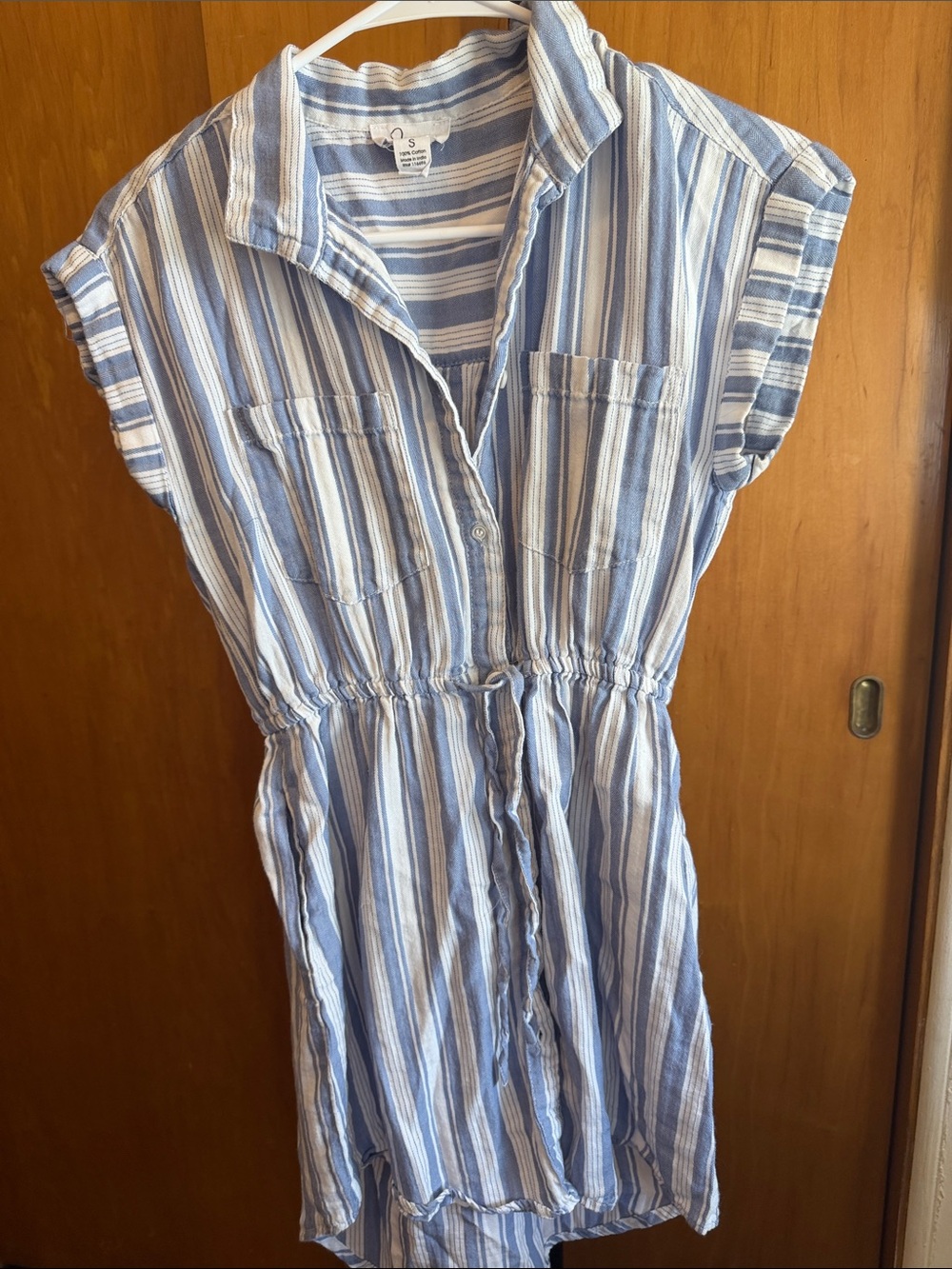 Japna Striped Blue and White Shirt Dress